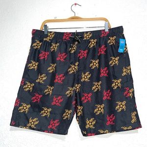 NWT Surf Society Turtle Print Swim Trunks SZ XL